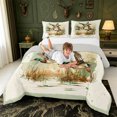 thumbnail image 3 of Manfei Hunting Themed Duck Full Size Comforter Sets,Farmhouse Mallard Bedding Comforter Set,Light Gray Reversible,3 Pieces,1 Comforter and 2 Pillowcases, 3 of 7