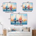 thumbnail image 4 of Designart Large Boat Sailing framed wall Art, Sailboat Abstract Coastal Euphony I , Boat Sailing framed wall art decor, Multi-Color Modern White Framed Wall Art, White Color Frame, 4 of 5