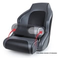 thumbnail image 3 of NORTHCAPTAIN M1 Premium Sport Flip Up Boat Seat Captain Bucket Seat with Boat Seat Cover,Charcoal/Black, 3 of 7