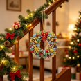 thumbnail image 6 of Fllostpr Christmas Diamond DIY Wreath Pendant Handmade 5.7x5.7" Acrylic Stickers Decor for Window Foliage Home Styling, 6 of 8