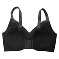 thumbnail image 5 of Alun Womens Wireless Jelly Bras Plus Size Seamless Smoothing Thin Padding T-Shirt Bra with Heart-Shaped Hollow Design Full Coverage Push up Soft Comfort Everyday Bralettes Black XXXXL, 5 of 8
