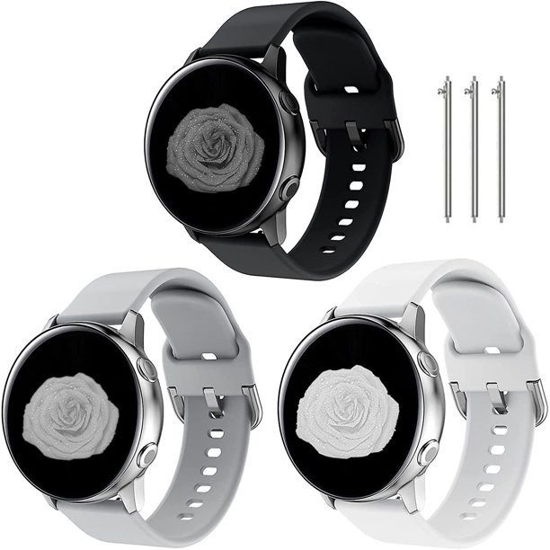Correa de reloj de 20 mm compatible con Samsung Galaxy Watch 4 Band 40 mm/44 mm, Galaxy Active 2 Watch Band 40 mm, Galaxy Watch Active 2 Bands 44 mm, Galaxy Watch 3