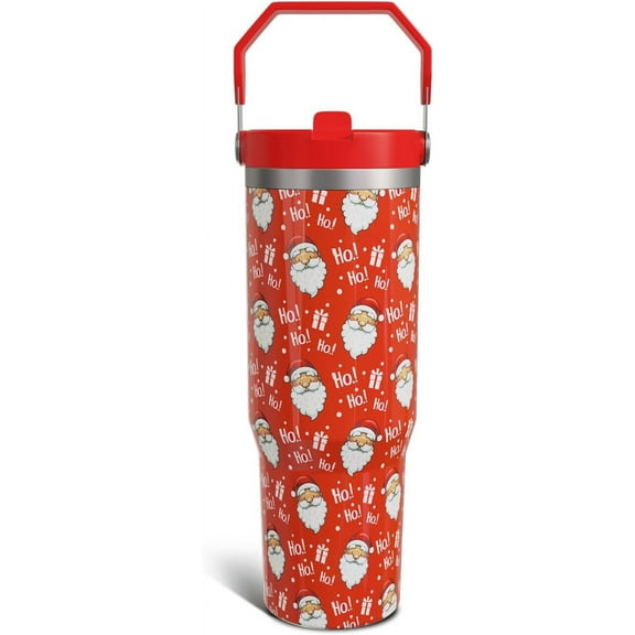 Ghost Halloween Gifts for Women Girls, Cute Spooky Stainless Steel Insulated Travel Coffee Cup, 30 oz Tumbler with Top Handle and Flip Straw, Holiday Birthday Water Bottle for Him Her