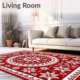 thumbnail image 2 of ODIKA 3x5 Machine Washable Non-Slip Area Rug, Festive Snowflake Medallion with Interlocking Nordic Stars Ultra Soft Rug, None, 613354, 2 of 7