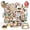 2A-35pcs, variant on 35pcs-50pcs Adorable Sloth Stickers Animal Gift Stickers Chill Cartoon Stickers for Laptops Suitcases Notebooks