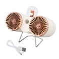 thumbnail image 2 of USB Desk Fan, Retro Appearance Desktop Fan USB Charging  For Home White, 2 of 8