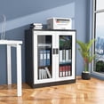 thumbnail image 4 of MIIIKO Metal Storage Cabinets, Lockable 35.4" Steel Storage Cabinet with 2 Doors and 2 Adjustable Shelves for Garage, Home, Office, 4 of 7