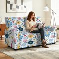 thumbnail image 5 of Xixirimido Recliner Loveseat Slipcover, 6 Pieces Stretch Sofa Covers for 2 Seat Reclining Couch, Soft Washable Furniture Protector with Pockets, Boho Flowers, 5 of 8