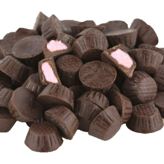 (Price/CASE)Mini Dark Chocolate Flavored Raspberry Cups 10lb, 640111