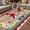 Red Brown, variant on Red Gnomes Outdoor Rug for Patio/Deck/Porch, Non-Slip Large Area Rug 5 x 7 Ft, Spring Daisy Wildflowers Farmhouse Wooden Plank Indoor Outdoor Rugs Washable Area Rugs, Camping Rug Carpet Runner