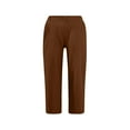 thumbnail image 4 of JIUKE Capri Pants for Women High Waisted Loose Fitted Pants Summer Juniors Cropped Trousers with Pockets, 4 of 4