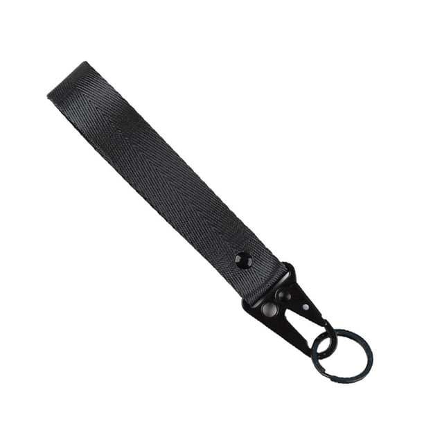 Riwesomey Llavero de motocicleta automotriz Llavero colgante de muñeca de color sólido Negro Automoción decorativa y accesorios Negro