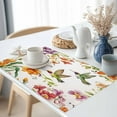 thumbnail image 2 of Watercolor Hummingbird Flowers Placemats Set of 2, Retro Floral Leaf Table Mats Washable Heat-Insulation Non-Slip Place Mats for Kitchen Dinner Table Indoor Outdoor Decor,13x19 Inch, 2 of 9