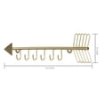 thumbnail image 4 of MyGift Arrow Design Wall Mounted Brass-Tone Metal 6 Hook Necklace Organizer Hanging Rack, 4 of 4