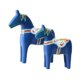 thumbnail image 4 of 2 esculturas de madera de caballos de Dala, adornos de caballos de Dala, recuerdo, regalo de cumpleaños, Europa azul, 4 of 9