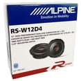 thumbnail image 3 of Alpine RS-W12D4 12” 600w RMS Shallow Subwoofer Slim Sub+Amplifier+Enclosure Box, 3 of 27