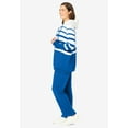 thumbnail image 3 of Woman Within Plus Size Striped Full Zip Jacket Set, 3 of 4