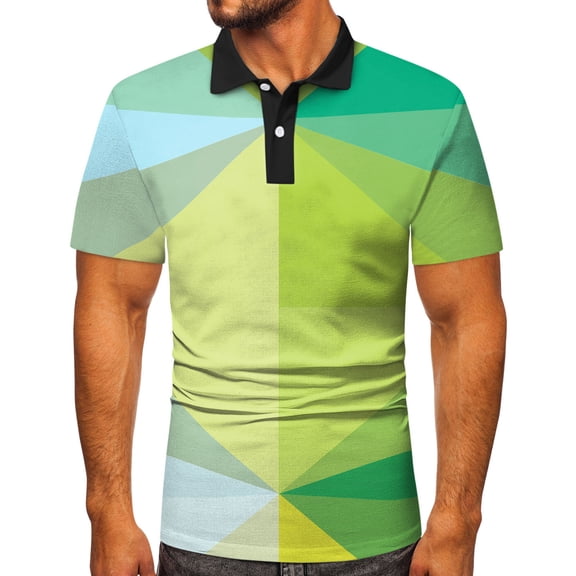 Aayomet Short Sleeve Polo Shirts For Men Big And Tall Men's Sports Shirts, Men's EcoSmart Cotton Blend Polo Shirts with Pocket,Green XXL