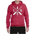 thumbnail image 2 of Wild Bobby, Lake Cross Paddles, Unisex Graphic Hoodie Sweatshirt, Vintage Heather Red, XX-Large, 2 of 4