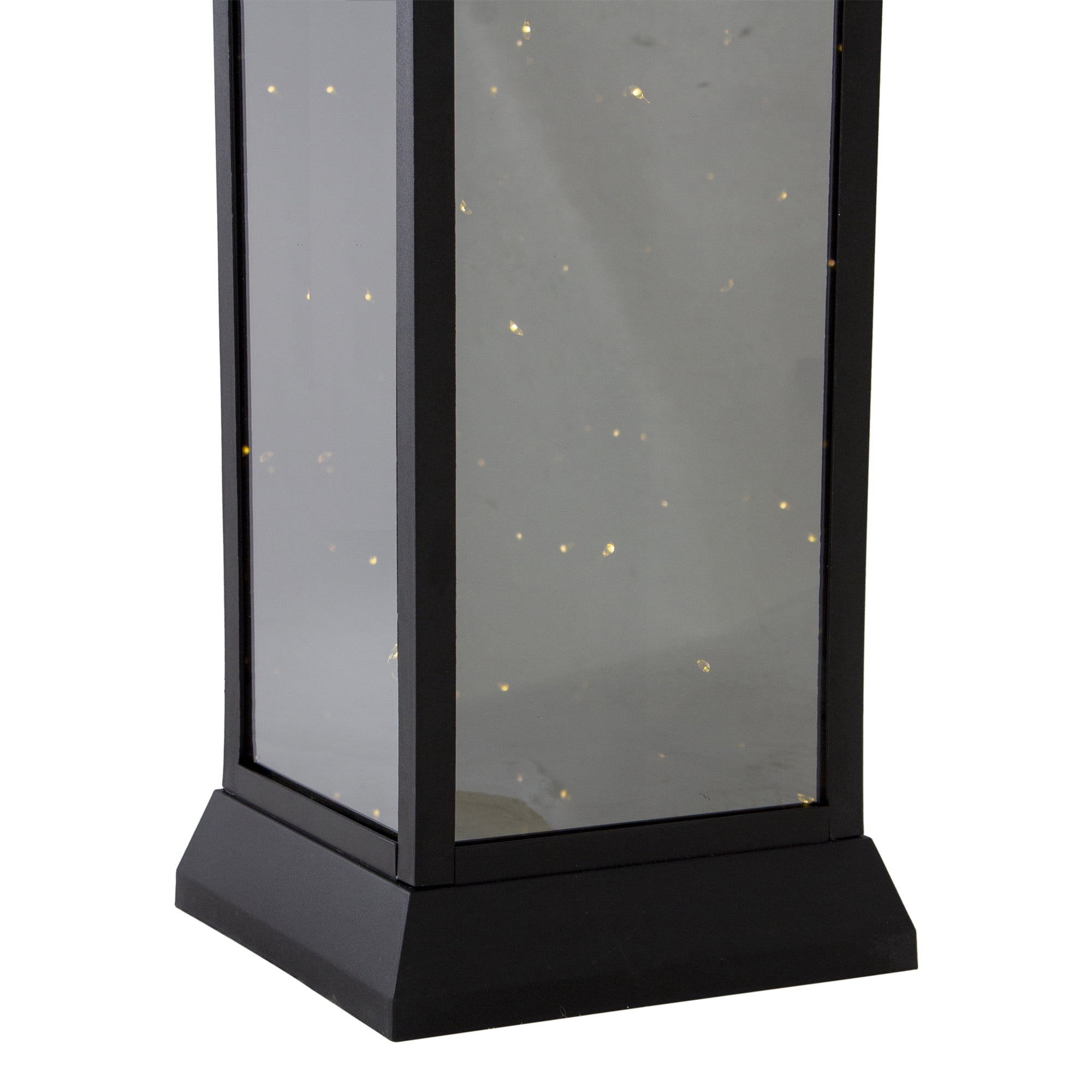Northlight LED Lighted Flickering Lantern - 19" - Black