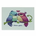 thumbnail image 1 of Animal Cutting Board, Parrot Couple on the Branch with Heart Deep Intimate Mutual Feelings Art, Decorative Tempered Glass Cutting and Serving Board, Small Size, Pink Teal White, by Ambesonne, 1 of 1