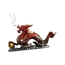 kowaku Ceramic Chinese Dragon Statue Dragon Figurine Feng Shui Statue Chinese Dragon Sculpture for Fireplace Spring Festivals Office Red