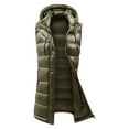 thumbnail image 1 of Chaqueta de punto con cuello encapuchado liso para mujer a la moda, chaqueta de plumón, abrigo acolchado Fridja po3776, 1 of 3