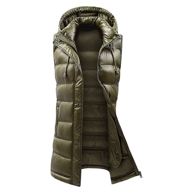 Chaqueta de punto con cuello encapuchado liso para mujer a la moda, chaqueta de plumón, abrigo acolchado Fridja po3776