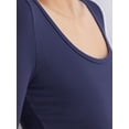 thumbnail image 4 of Emmalise Women’s Long Sleeve Scoop Neck Fitted Top Neutral MultiPack 1 2X, 4 of 4