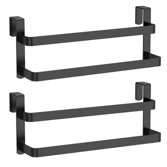 aijun 2Pcs Towel Rack Stainless Steel over Cabinet Towel Holder Versatility Double Layer Towel Bar for Kitchen and Bathroom