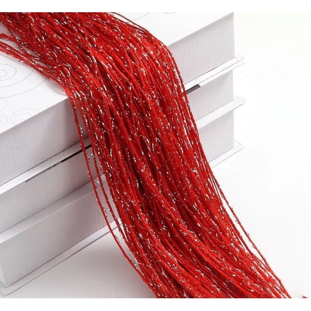 Nvzi Cortina de lentejuelas para puerta, cortinas de hilo para puerta, 39 x 79 pulgadas para colgar, divisor de sala de estar, panel de pared para ventana,sin cuentas, decorativas con cuentas, rojo