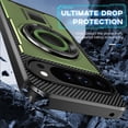 thumbnail image 5 of for Google Pixel 8 Pro Case with Stand, Shockproof Drop Resistant Protection Cover Finger Ring Rugged Phone Case with Built-in 360° Rotatable Ring Kickstand for Google Pixel 8 Pro, Green, 5 of 9