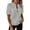 72Grey407, variant on Elegant Women's T Shirts Zip Front Short Sleeve Casual Crewneck Tees For Everyday Wear Soft Top L