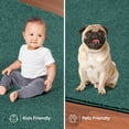 thumbnail image 6 of Furnish My Place Teal 4' x 28' Oval Solid Color Rug Made In Usa, 6 of 10