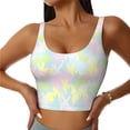 thumbnail image 2 of Haiem Color Rabbit Pattern Womens Sports Bra - U Neck Padded Low Impact Yoga Bra Workout Crop Top Gym Moisture-Wicking Workout Vest -XX-Large, 2 of 9