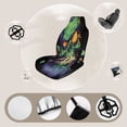thumbnail image 3 of Psychedelic Zombie Skull Print Car Seat Covers Front Seats Universal Fit for Cars SUV Truck Auto Interior Accessories, 3 of 3