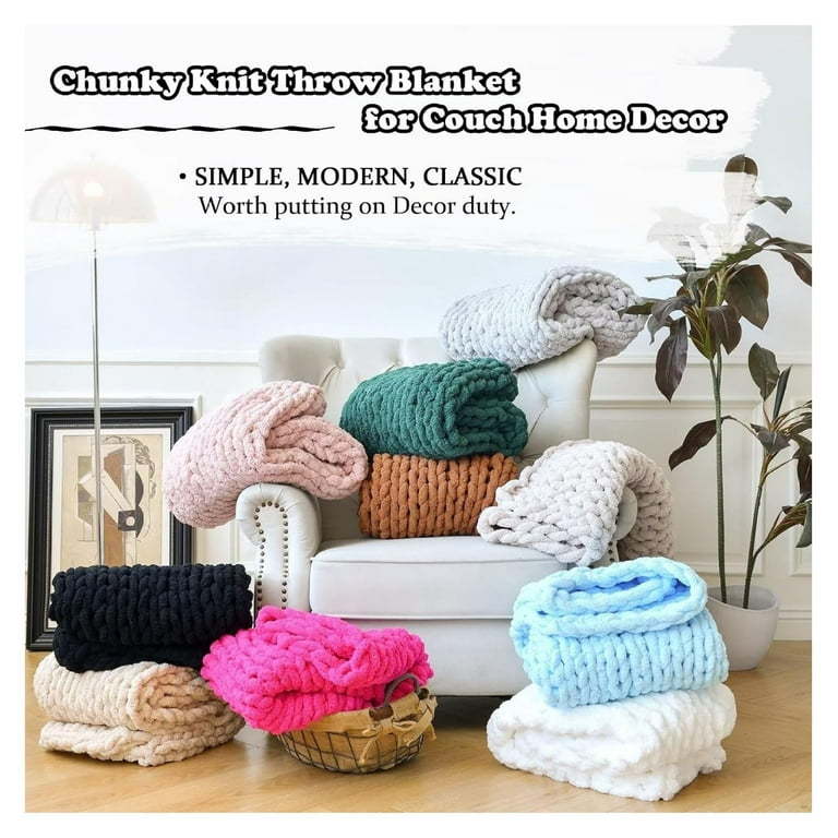 Chunky knit blanket 40x60 hotsell