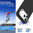 thumbnail image 4 of For iPhone 17 Pro Max Case With Belt Clip, Kickstand, Shockproof Dust/Drop Proof 3 in 1 Full Body Rugged Heavy Duty Durable Cover Black, 4 of 6