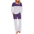 thumbnail image 2 of Rbaofujie Pyjamas d'Été pour Femmes Ensemble de Pyjama Dégradé Imprimé Décontracté Haut Pantalon Mignon, 2 of 6