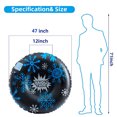 thumbnail image 2 of Adult Inflatable Snow Tube, 120cm Winter Sledding Ring with Handles, Heavy-Duty PVC Snow Sled for Outdoor Skiing & Snow Tubing (Multiple Designs), 2 of 9