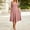 Pink, variant on Women's Fall Winter Solid Midi Dress Long Sleeve V Neck Flared A Line Swing Casual Dress with Pockets Purple