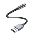 thumbnail image 1 of USB to 3.5mm (female) audio adapter Grey Grey, 1 of 8