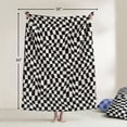 thumbnail image 5 of Urban Shop 50" x 60" Smooshie Throw, Abstract Black & White Check, 5 of 10