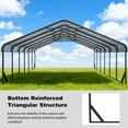 thumbnail image 5 of RV Metal 20x30FT Heavy Duty Carport Canopy Kit, All-Weather Aluminum Car Port with Steel Frame Shelter Cover for Cars, Trucks, Boats, Patio & Backyard, 5 of 7