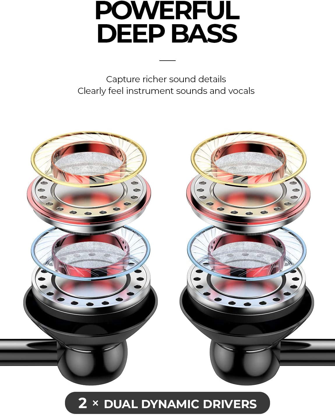 Wired Earphones Compatible With Motorola Moto G Power 5G (2020,2021,2022,2023,2024,2025,2026) - Hi-Fi Sound Headphones Handsfree Mic Headset Metal