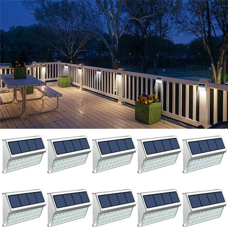 

Yipa Outdoor LED Solar Light Waterproof Garden Solar Wall Lamp Solar Powered Lighting for Porch Patio Fence Yard Balcony Stair Step