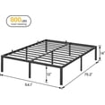 thumbnail image 4 of WhizMax 14 Inch Twin Bed Frame with Storage Metal Platform Twin Bed Frame No Box Spring Needed Steel Slat Support, 4 of 6
