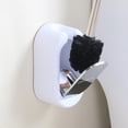 thumbnail image 4 of Cepillo para inodoro montado en la pared, baño, lavabo, mango de acero inoxidable, cepillo con caja de soporte, blanco seitruly HA000134-01B, 4 of 6