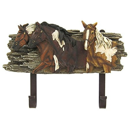 Horse Decoration Ideas Horse Wall Hanger with Hooks Polyresin Decoration Entryway Media Room Man Cave Theater Room Library ()