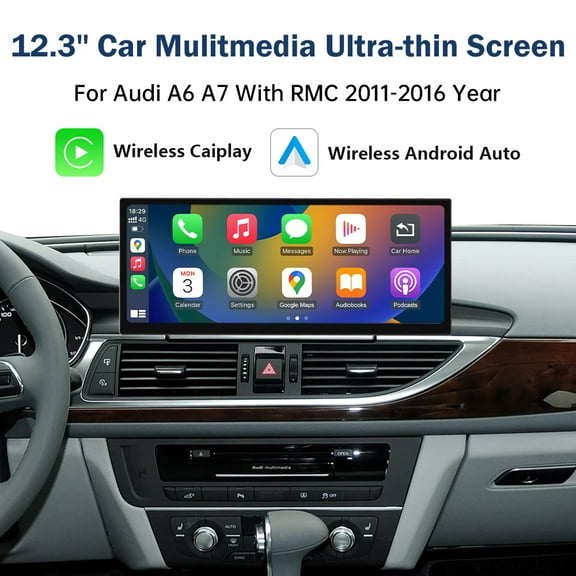 RoadTop 12.3" Ultra-Thin TouchScreen CarPlay Stereo Radio For Audi A6 A7 2011-2018 RMC System Car In-Dash Navigation GPS Units Mirrorlink Android Auto
